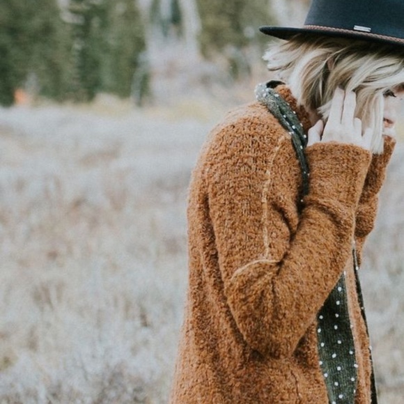 Free People Warm Tan Cardigan Sweater - Picture 2 of 6